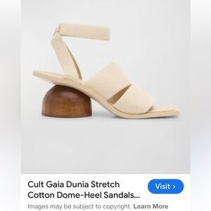 Elegant Description Cult Gaia "Dunia" stretch cotton and elastane sandals